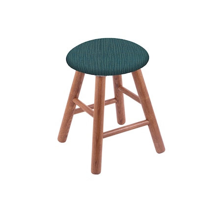 Holland Bar Stool Co Oak Vanity Stool, Natural Finish, Canter Espresso Seat RC18OSMed022